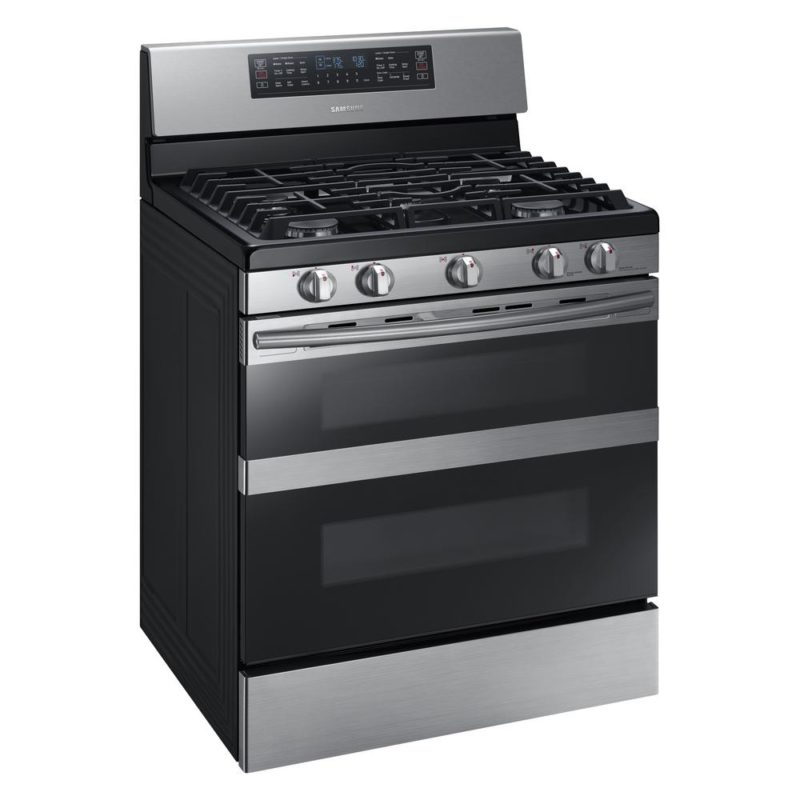 Samsung 30 in. 5.8 cu. ft. Dual Door Gas Range Double Oven with Selfcle