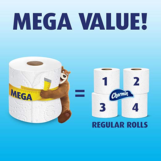 Charmin Ultra Soft Toilet Paper Mega Rolls, 6 Count