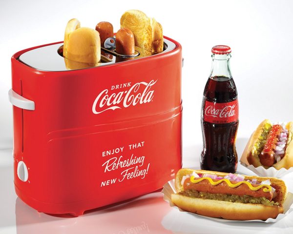Nostalgia HDT600COKE Coca-Cola Pop-Up Hot Dog Toaster