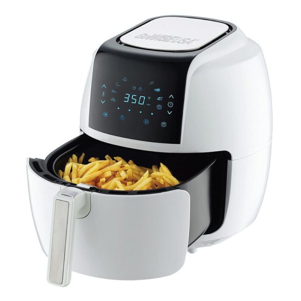 GoWISE USA Air Fryer with 6-Piece Accessory Set + 50 Recipes for Your Air Fryer Book (5.8-QT)