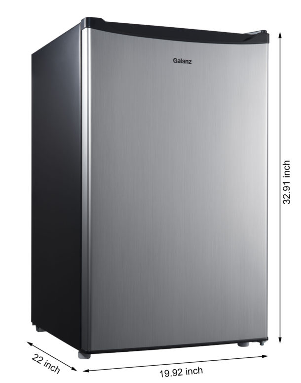 Galanz 4.3 Cu Ft Single Door, Compact Refrigerator GL43S5, Stainless