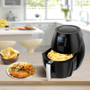 GoWISE USA Air Fryer with 6-Piece Accessory Set + 50 Recipes for Your Air Fryer Book (5.8-QT)