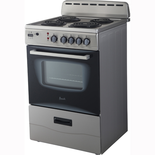 Avanti - 24" Stainless Steel Electric Coil Range With 2.65 CuFt