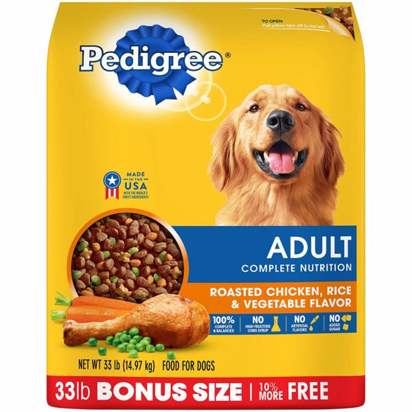 Pedigree Adult Dry Dog Food - Roasted Chicken, Rice & Vegetable Flavor