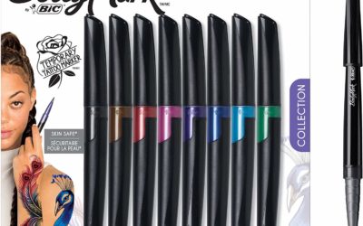 BIC BodyMark Temporary Tattoo Marker, Assorted Colors, 8-Count