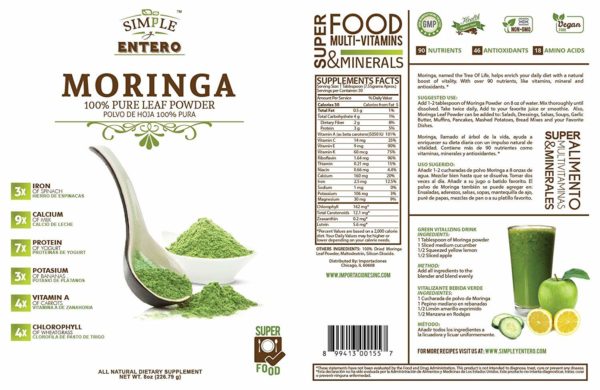 Moringa Oleifera Pure Leaf Powder