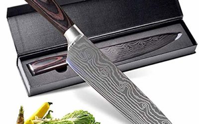 Professional Chef Knife, 8 Inch Pro Kitchen Knife, German High Carbon Stainless Steel Knife with Ergonomic Handle