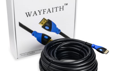 WAYFAITH HDMI Digital CL3 rated 4K 30Hz High Speed Cable 35 Feet Blue & Black