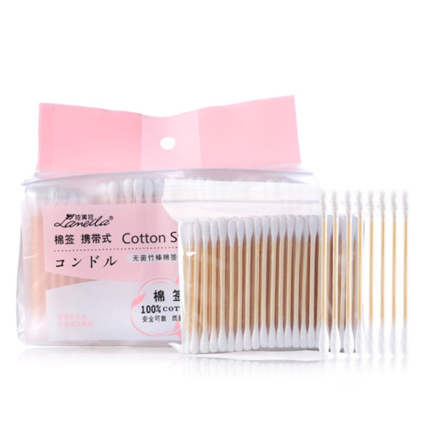 Cotton swabs wooden stick cotton ear buds (Pack 800pcs/Set) by AYFA