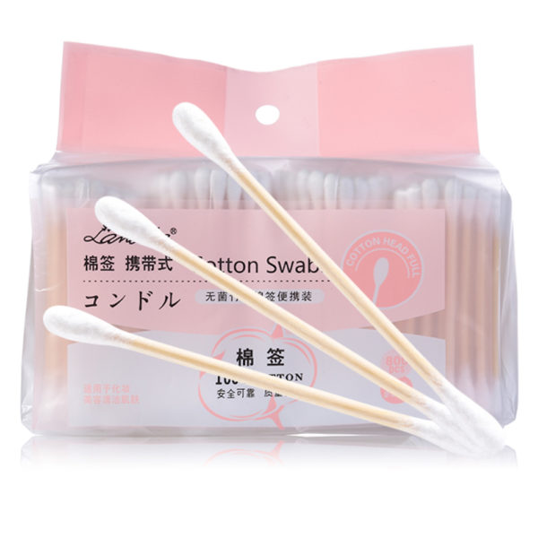 Cotton swabs wooden stick cotton ear buds (Pack 800pcs/Set) by AYFA