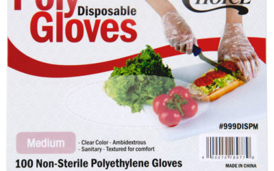 Disposable Poly Gloves – Medium for Food Service – 100/Pack by AYFA