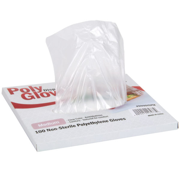 Disposable Poly Gloves - Medium for Food Service - 100/Pack by AYFA
