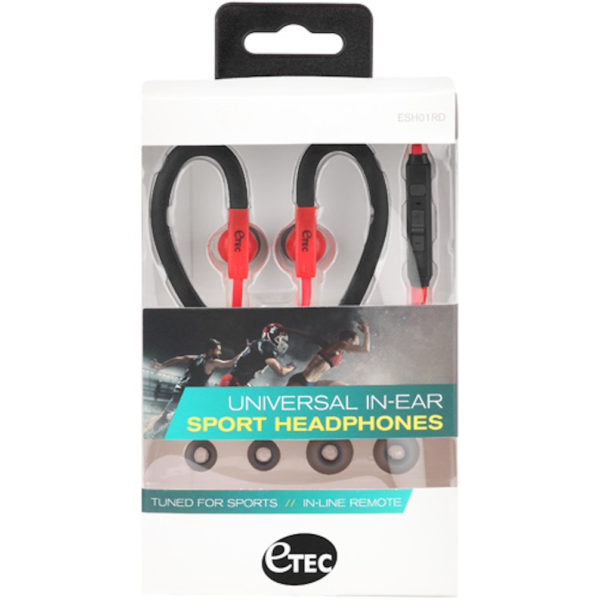 Etec - Universal in-Ear Sport Headphones (Red)