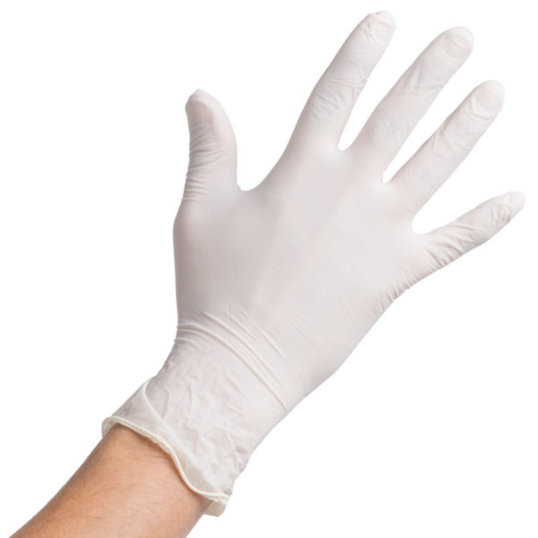 Gloves Latex Powdered Free Disposable for Food Service Size Medium 100pcs