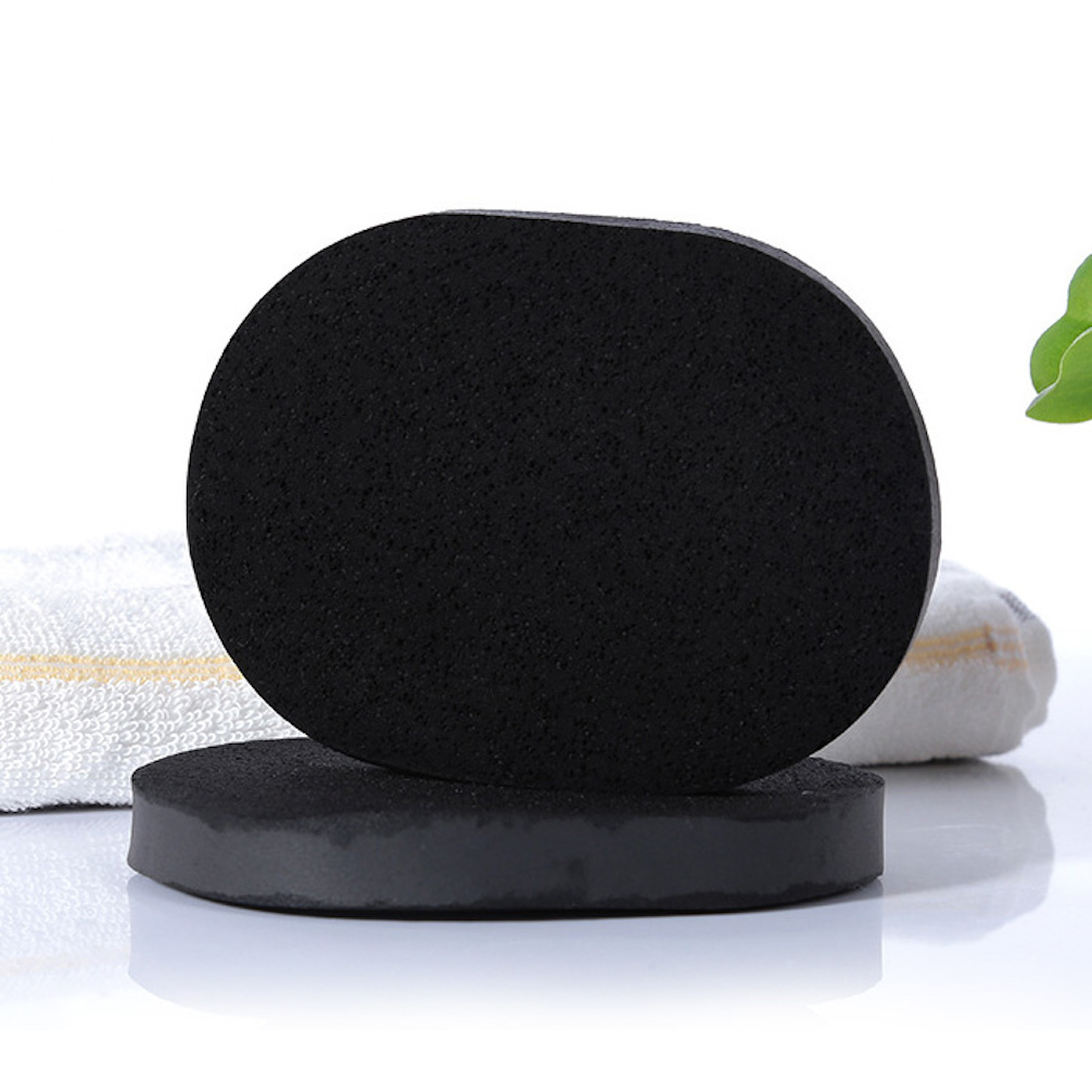 Sponge Bamboo Charcoal Face Wash Deep Cleaning Velvet Facial by AYFA ...