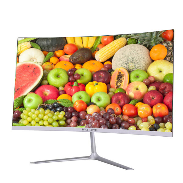 WAYFAITH Monitor LED curved 24" Full HD 1920 * 1080p 75hz, HDMI, VGA port with external speaker connection, (HDMI cable included)
